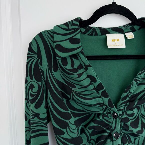 ANTHROPOLOGIE | button front printed longsleeve - Picture 7 of 10